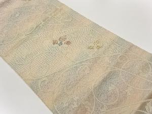 本場筑前博多花唐草模様織出し名古屋帯